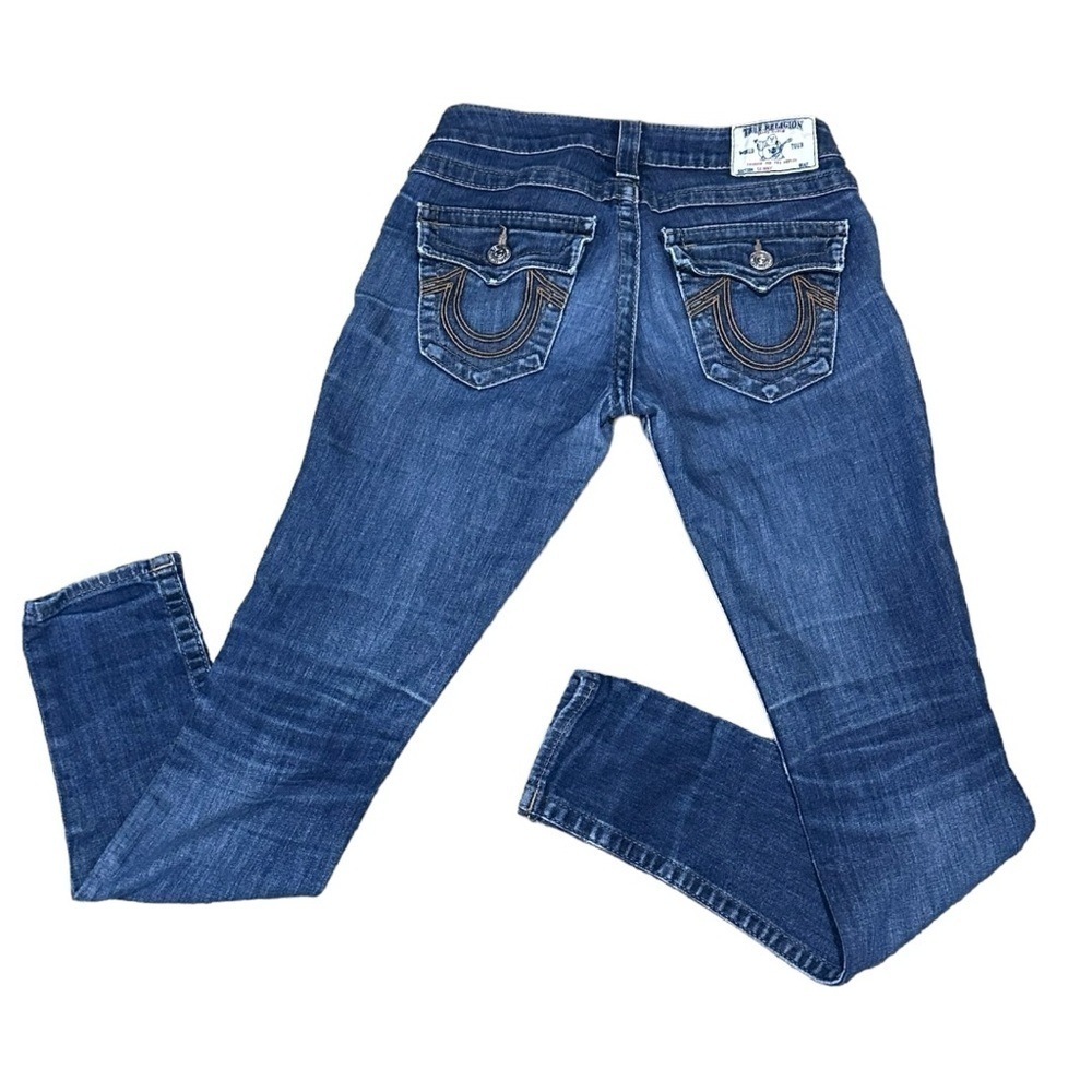 True Religion Straight Leg Low Rise Denim Jeans Size 26